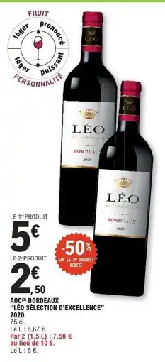 E.Leclerc LÉO SÉLECTION D'EXCELLENCE 2020 offre