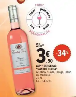 E.Leclerc AOP Bergerac 'Cantus Terra' offre