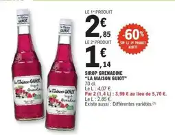 E.Leclerc Sirop Grenadine 'La Maison Guiot' offre