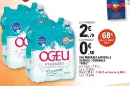 E.Leclerc Eau Minérale Naturelle Gazeuse L'Originale Ogeu offre