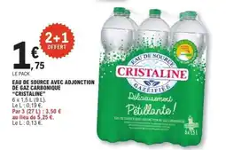 E.Leclerc CRISTALINE Eau de source gazéifiée offre
