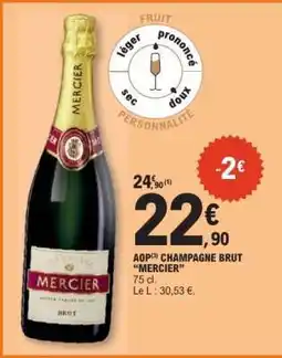 E.Leclerc AOP CHAMPAGNE BRUT “MERCIER” offre