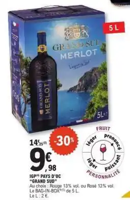 E.Leclerc GRAND SUD MERLOT offre