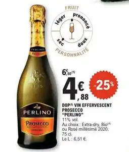 E.Leclerc DOP Vin Effervescent Prosecco 'Perlino' offre