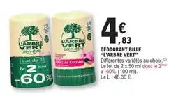 E.Leclerc DÉODORANT BILLE “L’ARBRE VERT” offre