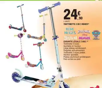 E.Leclerc Trottinette 2 ou 3 roues offre