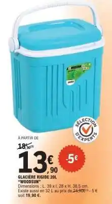 E.Leclerc GLACIÈRE RIGIDE 20L WOODSUN offre