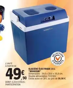 E.Leclerc Glacière Électrique 23 L 'Woodsun' offre