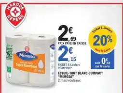 E.Leclerc ESSUIE-TOUT BLANC COMPACT “MIMOSA” offre