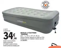 E.Leclerc Matelas 1 P Électrique Woodsun offre