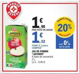 E.Leclerc Jus de Pomme 'Jafaden' offre
