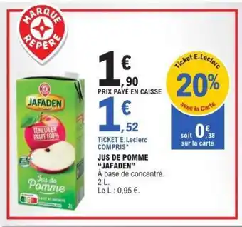 E.Leclerc Jus de Pomme 'Jafaden' offre