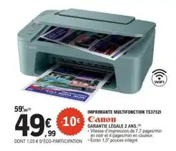 E.Leclerc IMPRIMANTE MULTIFONCTION TS3752I offre