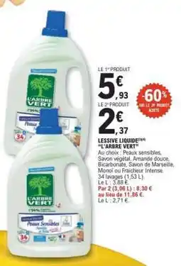 E.Leclerc Lessive liquide L'ARBRE VERT offre