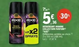 E.Leclerc DÉODORANT HOMME COLLECTION PARFUM AXE offre
