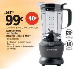 E.Leclerc BLENDER COMBO nutribullet offre