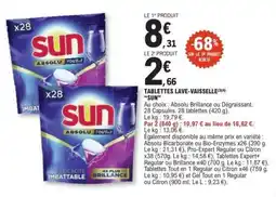 E.Leclerc Tablettes Lave-Vaisselle SUN offre