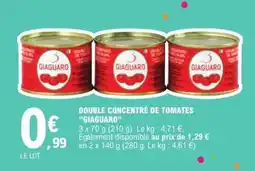 E.Leclerc DOUBLE CONCENTRÉ DE TOMATES GIAGUARO offre