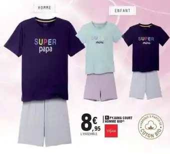 E.Leclerc Pyjama Court Homme Bio offre