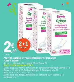 E.Leclerc Protège-lingerie hypoallergénique et écologique Love & Green offre