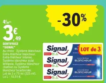 E.Leclerc Dentifrice Signal offre