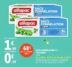 E.Leclerc SACS CONGÉLATION 3 L “ALFAPAC” offre
