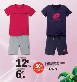 E.Leclerc Tee-shirt ou short junior garçon offre