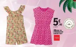 E.Leclerc Robe ou Combinaison Enfant Bio offre