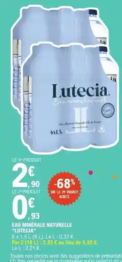 E.Leclerc Eau Minérale Naturelle 'Lutécia' offre