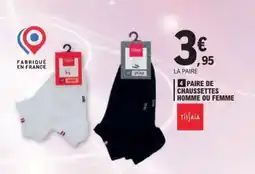 E.Leclerc 4 Paire de Chaussettes Homme ou Femme offre