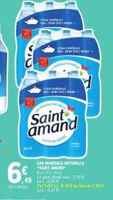 E.Leclerc Eau Minérale Naturelle Saint Amand offre