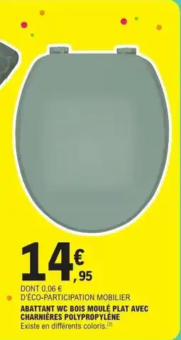 E.Leclerc Abattant WC Bois Moulé Plat offre