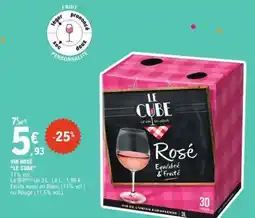 E.Leclerc Vin Rosé Le Cube offre