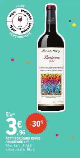 E.Leclerc AOP Bordeaux Rouge 'Bordeaux 12' offre