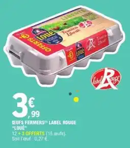 E.Leclerc Oeufs Fermiers Label Rouge Loué offre