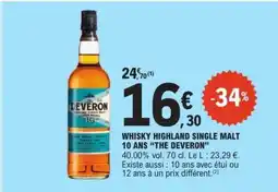 E.Leclerc WHISKY HIGHLAND SINGLE MALT 10 ANS “THE DEVERON” offre
