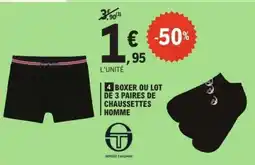 E.Leclerc Boxer ou lot de 3 paires de chaussettes homme offre
