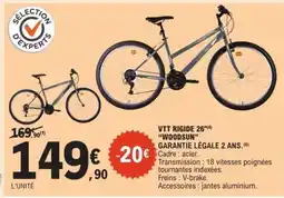 E.Leclerc VTT RIGIDE 26 WOODSUN offre