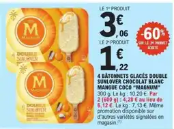 E.Leclerc Magnum Double Sunlover Chocolat Blanc Mangue Coco offre