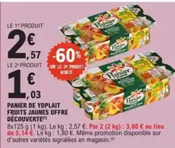 E.Leclerc Panier de Yoplait Fruits Jaunes Offre Découverte offre