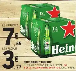 E.Leclerc Bière Blonde Heineken offre