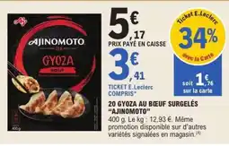 E.Leclerc 20 GYOZA AU BŒUF SURGELÉS 'AJINOMOTO' offre