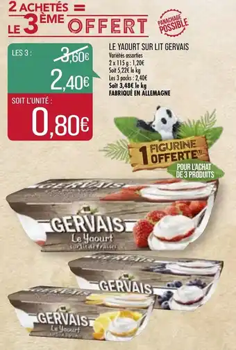 Match Le yaourt sur lit gervais offre