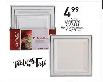 Stokomani Les 12 Assiettes Carrées offre