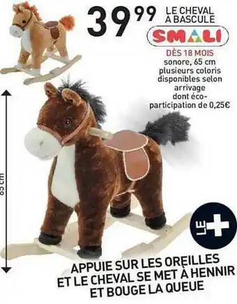 Stokomani Le Cheval à Bascule Smali offre