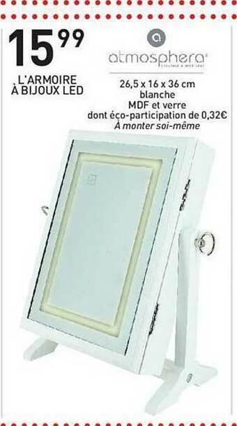 Stokomani L'armoire à Bijoux Led offre