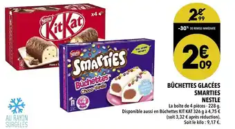 Supeco Bûchettes glacées smarties nestle offre