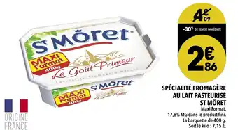 Supeco Spécialité fromagère au lait pasteurisé st môret offre