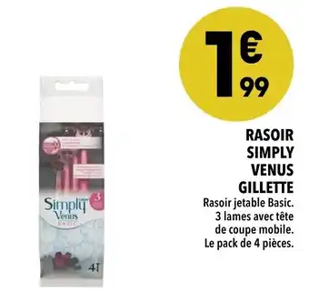Supeco Rasoir simply venus gillette offre