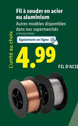 Lidl PARKSIDE Fil à souder en acier ou aluminium offre